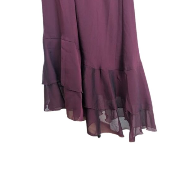 Bare Back Burgundy Dress Size 10 - Picture 4 of 8